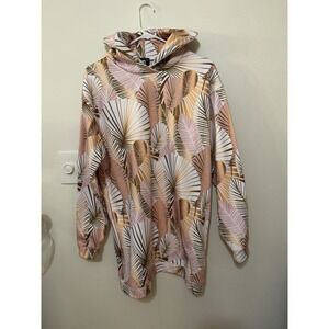 Aloha From Deer Size L Sweatshirt Dress Gold Palm